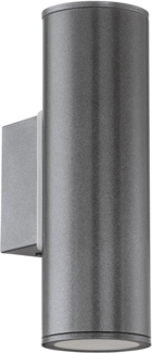 Eglo 94103 Aussen-LED RIGA Up & Downlight anthrazit, GU10 max. 2X3W L:6,5cm H:20cm