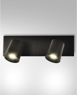 Fabas Luce Modo Spot GU10 2X35W Aluminiumdruckguss Schwarz