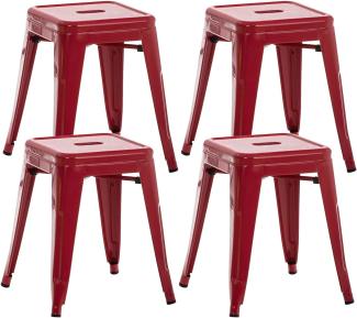 4er Set Hocker Armin rot