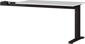 Amazon Marke - Movian mechanisch höheneinstellbare 90° Anbauplatte Arlington, für ergonomisches Arbeiten, ideal für Home Office, in Lichtgrau/Schwarz, 113 x 88 x 60 cm (BxHxT)