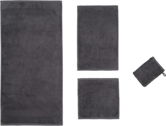 Villeroy & Boch Handtuch - One, Walkfrottier, Handtuch, Baumwolle Dunkelgrau 50x100 cm