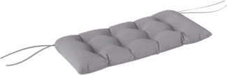 Outsunny Bankauflage mit Bändern, wasserabweisend, UPF50+, (Bankkissen, 1 St, Outdoor Sitzkissen), für Gartenmöbel, Sitzbank, 105 x 46 x 12,5 cm, Grau