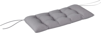 Outsunny Bankauflage mit Bändern, wasserabweisend, UPF50+, (Bankkissen, 1 St, Outdoor Sitzkissen), für Gartenmöbel, Sitzbank, 105 x 46 x 12,5 cm, Grau