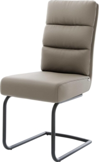 Freischwinger Pela-Flex Echt-Leder Schlamm Freischwinger rund Schwarz Taschenfederkern