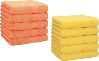 Betz Seiftuch 10 Stück Seiftücher Premium 30x30 cm Farbe orange/gelb, (Set, 10-St)