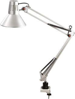 Alco Büroleuchte Metall mit Tischklemme E27 230V für max. 60W silber