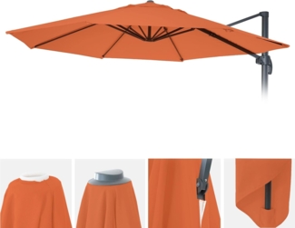 Sonnenschirmbezug HWC-A96, 8 Streben rund Ø3m 220g/m² Polyester, Ersatz-Bezug z.B. für Ampelschirm HWC-A96 ~ terracotta