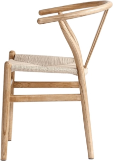 LIM HOME Esszimmerstuhl SW012 (Packung, 1 St), FSC® Massivholzrahmen mit Sitzfläche aus Papierseil