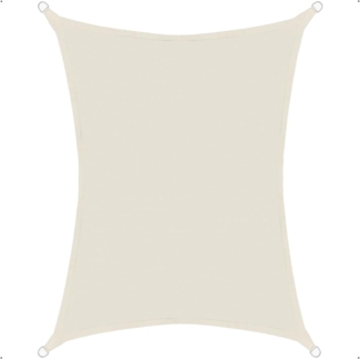 anndora Sonnensegel Tarp 4x6 - cream rechteckig HDPE, (beige), luftdurchlässiger Stoff