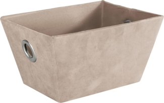 Kleine Wolke Aufbewahrungskorb Suede|ca. 27x15x20 cm| bast
