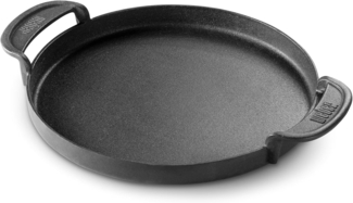 Weber Grillplatte, porzellanemailliertes Gusseisen schwarz, 30,48 x 38,61 x 5,08 cm