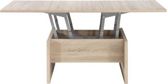 FORTE Belemir Couchtisch, Holzwerkstoff, Beige, 80 x 47 x 80 cm