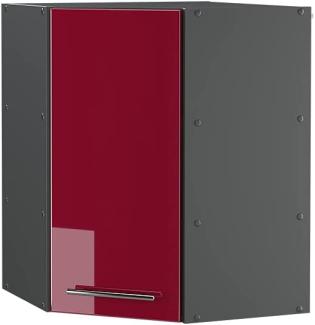 Vicco Eck Hängeschrank 57 cm Küchenschrank Hängeschrank Küchenzeile Fame-Line (Bordeaux Hochglanz)