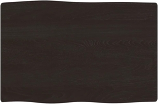 vidaXL Tischplatte 60x40x2 cm Massivholz Eiche Behandelt Baumkante 363995
