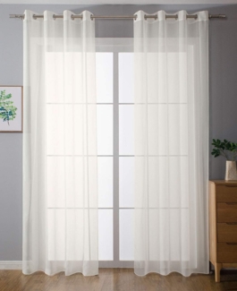 Gardinenbox Gardine, Ösen (2 St), transparent, Voile