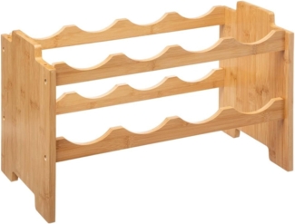 Weinregal aus Bambus, 46 x 24,5 x 29,5 cm, für 8 Flaschen