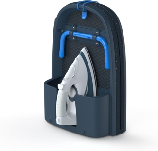 Joseph Joseph Pocket Plus Folding Ironing Board with Advanced Cover - Bügelbrett in Originalgröße - Baumwolle - Dampfbügeleisen - Blau - Blau - 330x900 mm