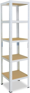 shelfplaza HOME 155 x 40 x 40 cm Schwerlastregal in weiß mit 5 Böden und 175 kg Traglast pro Boden