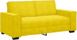 vidaXL 2-Sitzer-Sofa Gelb 140 cm Samt 4105026