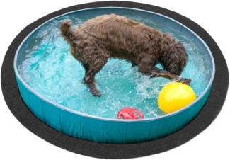 andiamo Kunstrasenteppich Field mit Noppen - Kunstrasen Outdoor zur Verwendung als Balkon Bodenbelag oder Poolteppich - witterungsbeständig Anthrazit 350 cm Rund Anthrazit