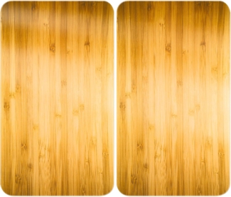WENKO Herd-Abdeckplatte Universal Holz-Optik, Glas, Kunststoff, (Set, 2 tlg)
