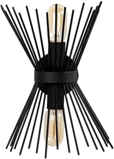 Vente-unique - Wandleuchte - Metall - H. 33 cm - Schwarz - KIRPI
