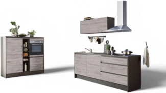BASIC by Balculina Küchenzeile Less, (Set), mit E-Geräten, Breite 210+150 cm