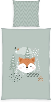 Baby Best Wendebettwäsche Young Collection Nordic Forest, Flanell, 2 teilig, mit tollem Wendemotiv