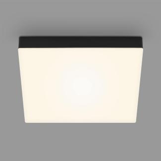 Briloner Leuchten - LED Deckenlampe rahmenlos, LED Deckenleuchte, LED Aufbauleuchte, warmweiße Farbtemperatur, 287x287x36 mm, Schwarz