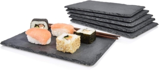 SÄNGER Schieferplatten Set lasiert 6 teilig 22 x16 cm