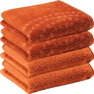 REDBEST Handtuch Handtuch "Lubbock" 4er-Pack, Frottier (4-St), Walk-Frottier Uni