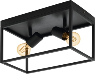 Eglo 98332 Deckenleuchte SILENTINA schwarz L:36cm B:18cm H:20,5cm