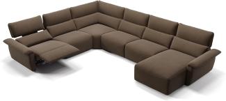 Sofanella Merida Wohnlandschaft Polsterecke Stoffsofa Sofa in Hellbraun