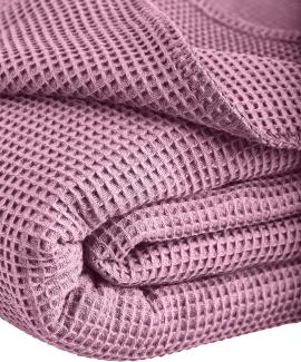 Kneer la Diva Pique Decke Qualität 91 Farbe rosé Größe 150x210 cm Kuscheldecke