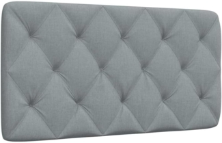 vidaXL Kopfteil Kopfteil-Kissen Hellgrau 100 cm Stoff, (1 St)