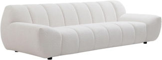 Vente-unique - Sofa 3-Sitzer - Bouclé-Stoff Weiß - SORIELI
