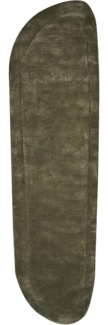 Teppich Viskose dunkelgrün 80 x 250 cm Kurzflor BERANI