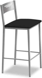 ASTIMESA Küchenhocker, hoch, 70 cm, Kunstleder, Schwarz