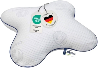 casimum Nackenstützkissen Schmetterling, Kissen gegen Nackenschmerzen, Füllung: Memory Foam, Bezug: Ohne, Seitenschläfer, ergonomisches Schmetterlingskissen aus Memory Schaum 56x48x11,5