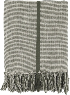 Chic Antique - Decke Plaid Kuscheldecke Wohndecke 150x130cm Muster Grün 16100121