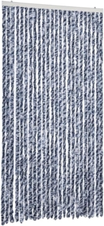 vidaXL Fliegenvorhang Blau und Weiß 100x200 cm Chenille 377371