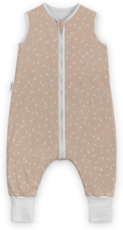 Ehrenkind® Baby Sommerschlafsack mit Füßen 1.0 TOG aus weicher OEKO-TEX zertifizierter Bio-Baumwolle | Sommer Schlafsack | Baby Schlafsack Gr. 90 Beige Pusteblume | 1 Tog