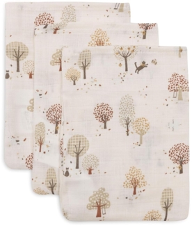 Jollein Waschlappen Baby – Tiny Park – 3er Pack – 15x20cm – Musselin – 100% Baumwolle – Baby Waschlappen – OEKO-TEX Zertifiziert