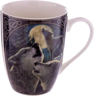 Puckator Porzellan Tasse Fantasy Wolf Gesang Design