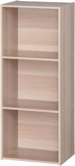 Iris Ohyama, Schrank, 3 Büroregale, Bücherregal, stabil, große Kapazität, multifunktional, solide, Schlafzimmer, Wohnzimmer – Office Basic Rack - CX-3FN – Hellbraun