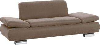 Terrence Sofa 2-Sitzer Veloursstoff Sahara Metallfüße verchromt