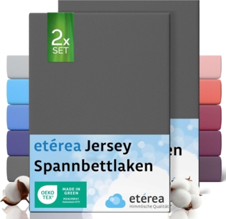etérea Himmlische Qualität Spannbettlaken etérea Comfort Jersey 2er Set Spannbettlaken, Jersey, Gummizug: rundum, (2 Stück)