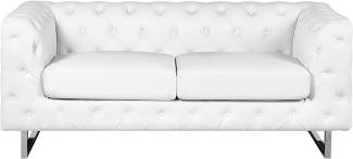 2-Sitzer Sofa Kunstleder weiß VISSLAND