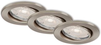 Di-Ka LED Einbauleuchte Dimm 3er Set alu Ø 8,6 cm GU10 5,5 W