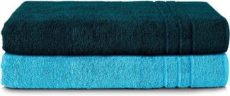 Komfortec Saunatuch 80x200 cm Saunatücher Set aus 100% Baumwolle, Frottee (Packung, 2-St), Saunahandtuch XXL, Weich, Schnelltrocknend